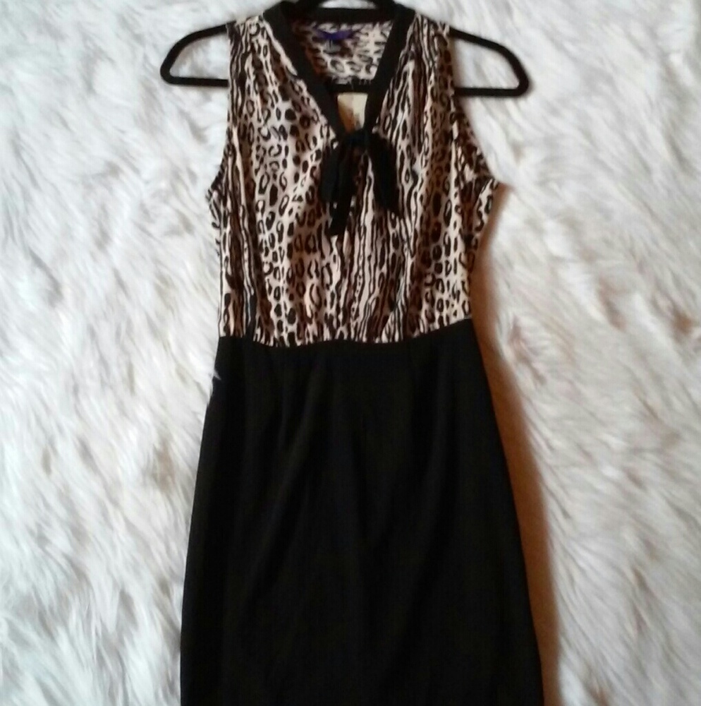 LEOPARD MIDI DRESS Size Small - Picture 2 of 8